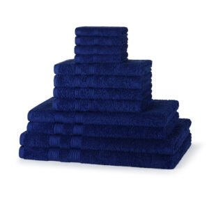 12 Piece 500GSM Towel Bale - 4 Face Cloths, 4 Hand Towels, 2 Bath Towels, 2 Bath Sheets